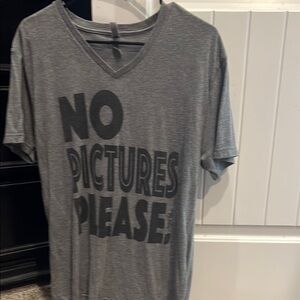 Next Level Apparel Heather Gray V-Neck Tee